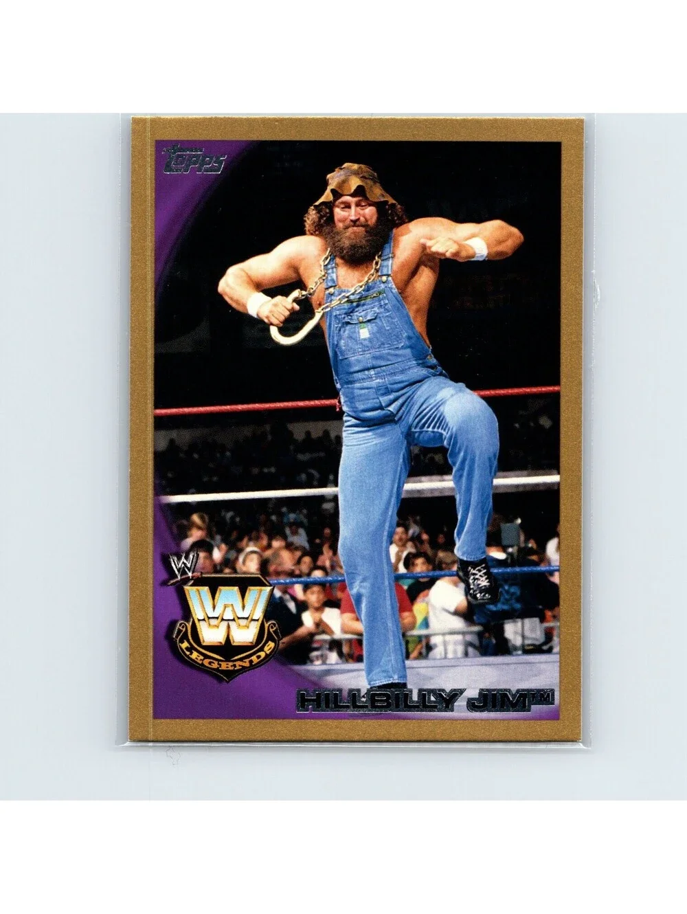 2010 Topps WWE Hillbilly Jim #84 Gold #/50